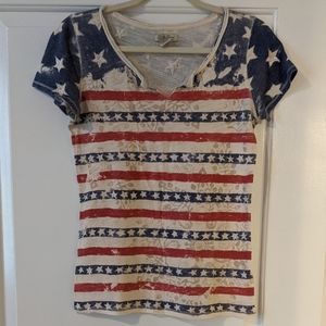 Luck Brand American Flag T-shirt